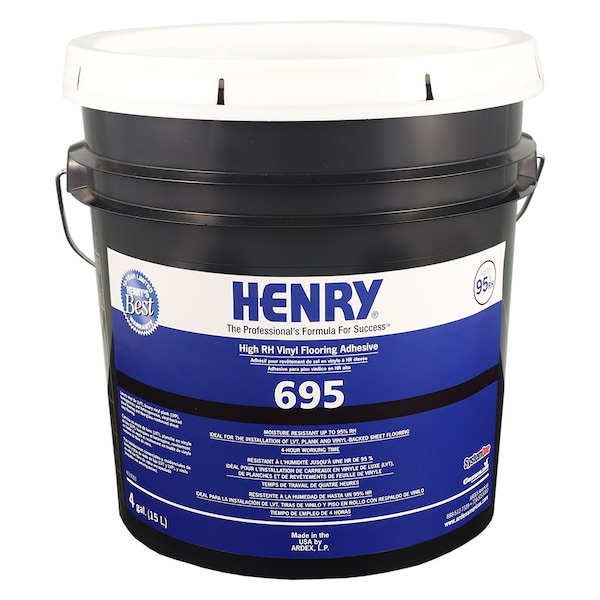 Henry 695  High RH Vinyl Flooring Adhesive 4 GAL